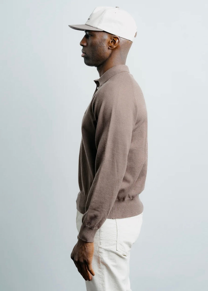 Long Sleeve Knit Polo