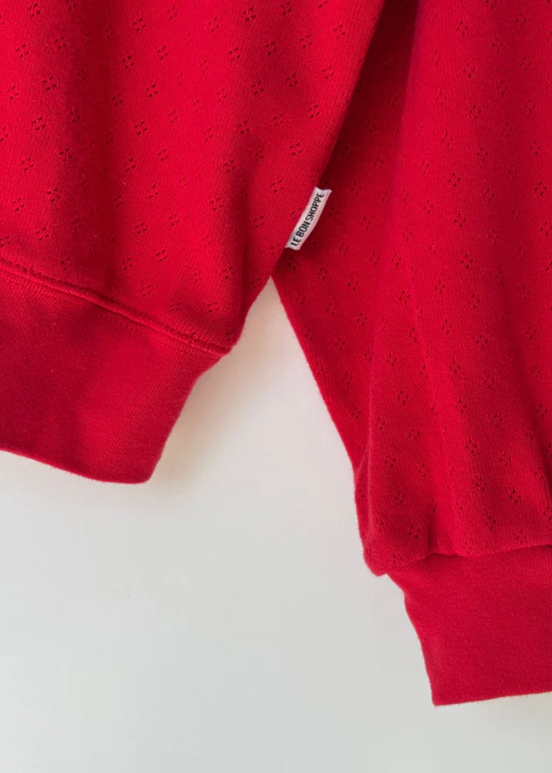 Pointelle Crew Sweatshirt