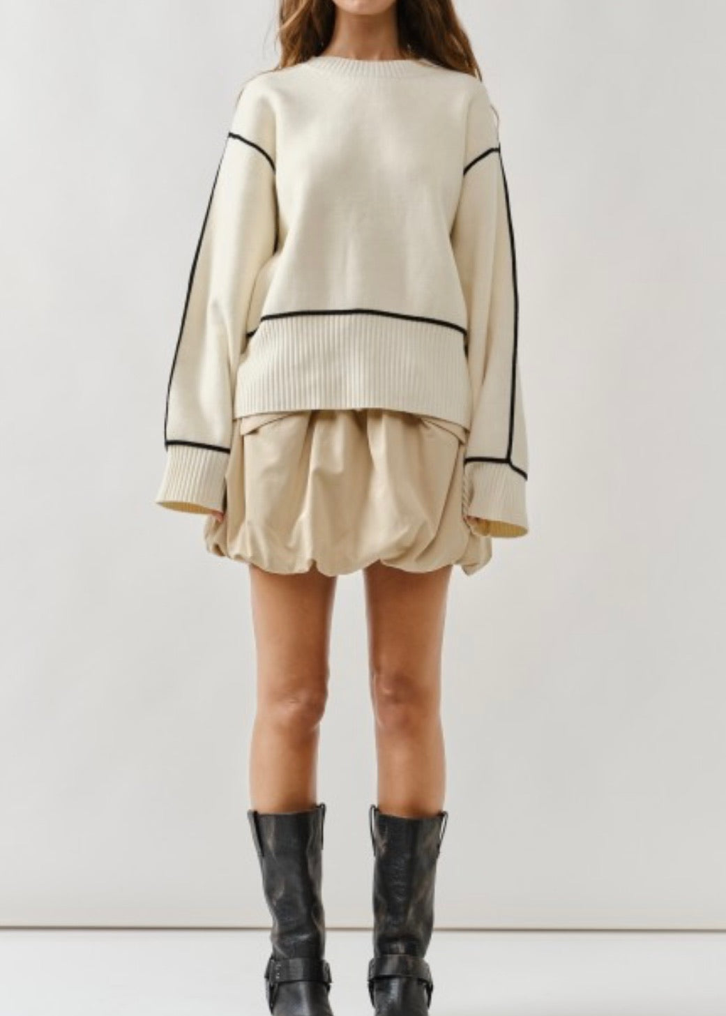 Annabelle Contrast Stitch Sweater