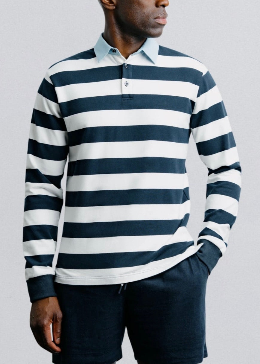 Denim Collar Rugby Shirt