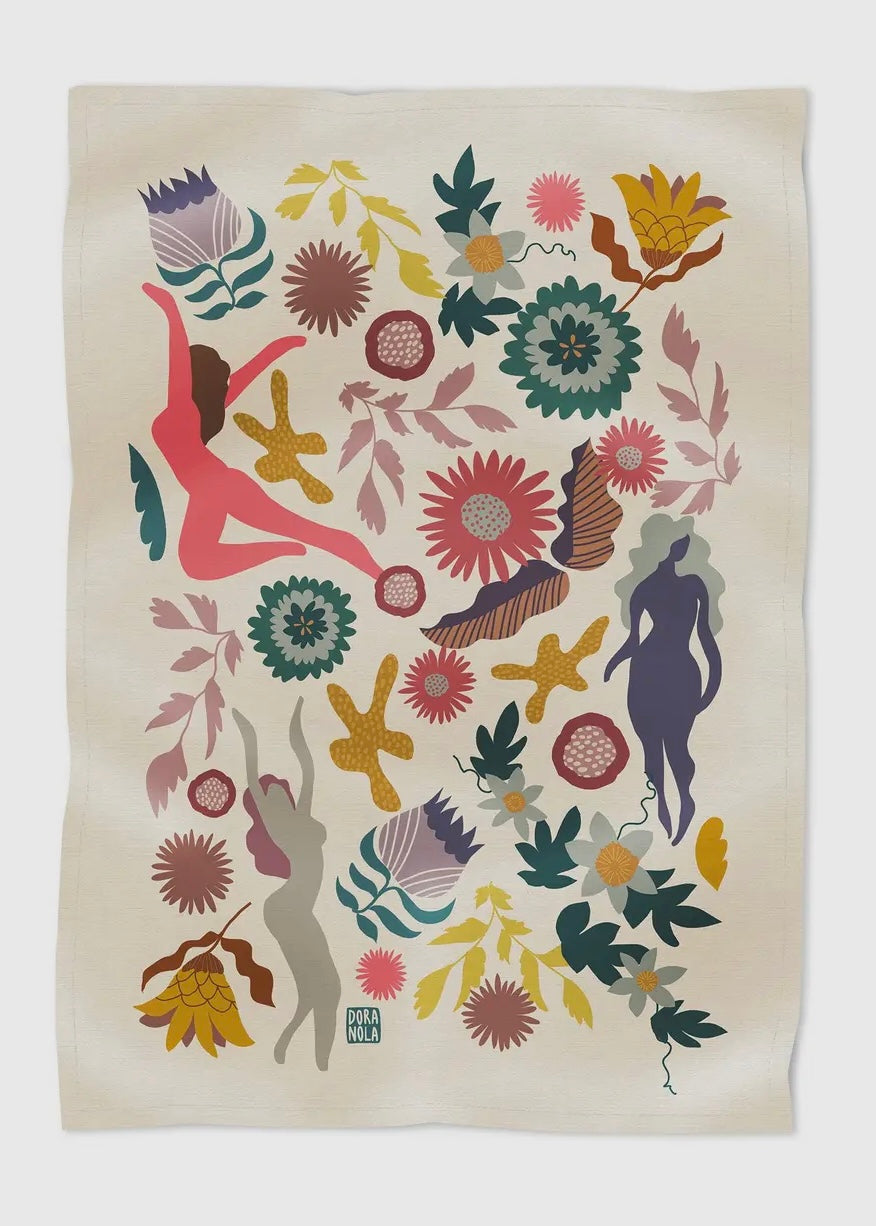 Stories Light Tea Towel