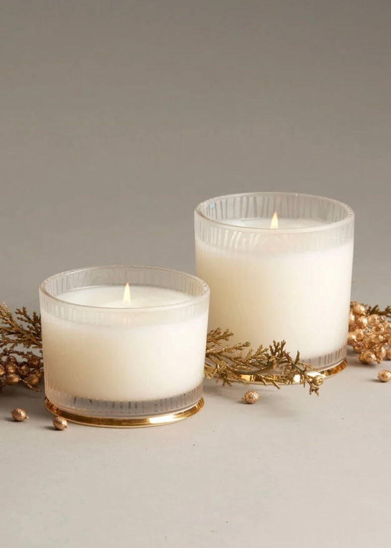 Frasier Fir Gilded Frosted Wood Grain Candle