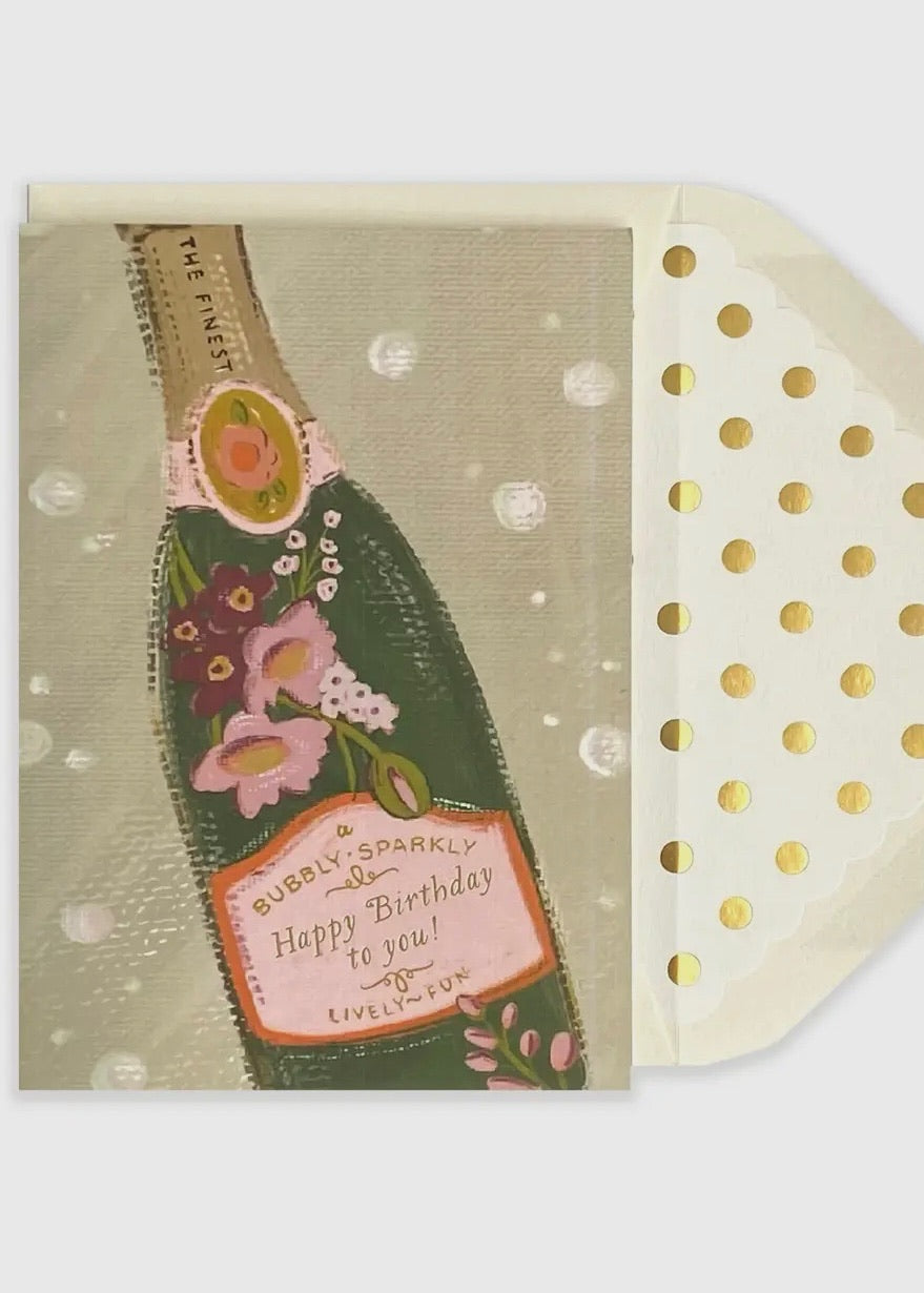 Bubbly Sparkly Champagne Card