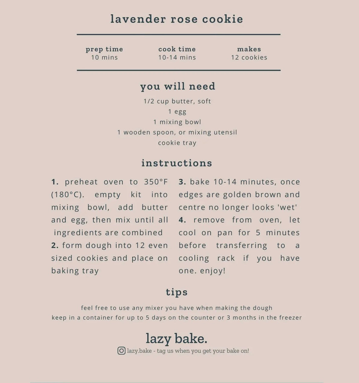 Lavender Rose Cookie