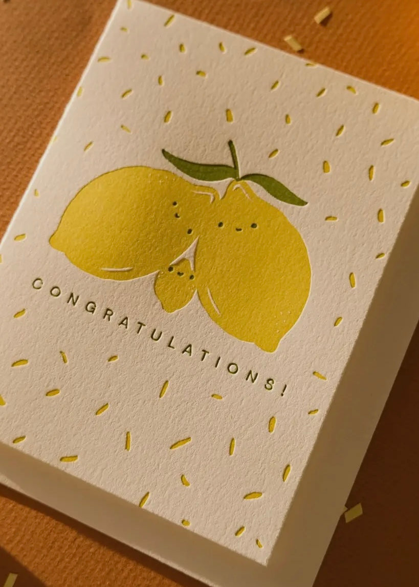 Congrats Lemon Greeting Card