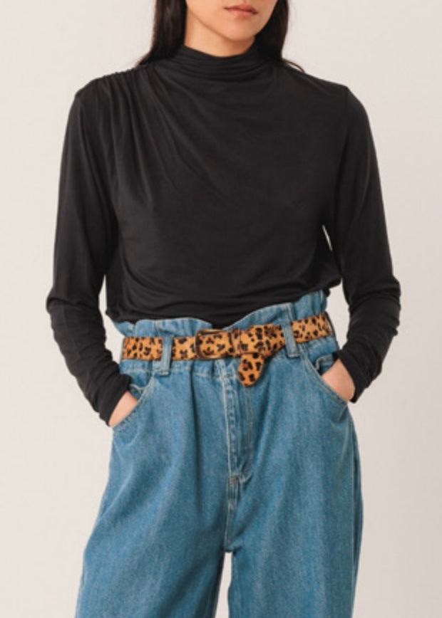 Leopard Leather Belt