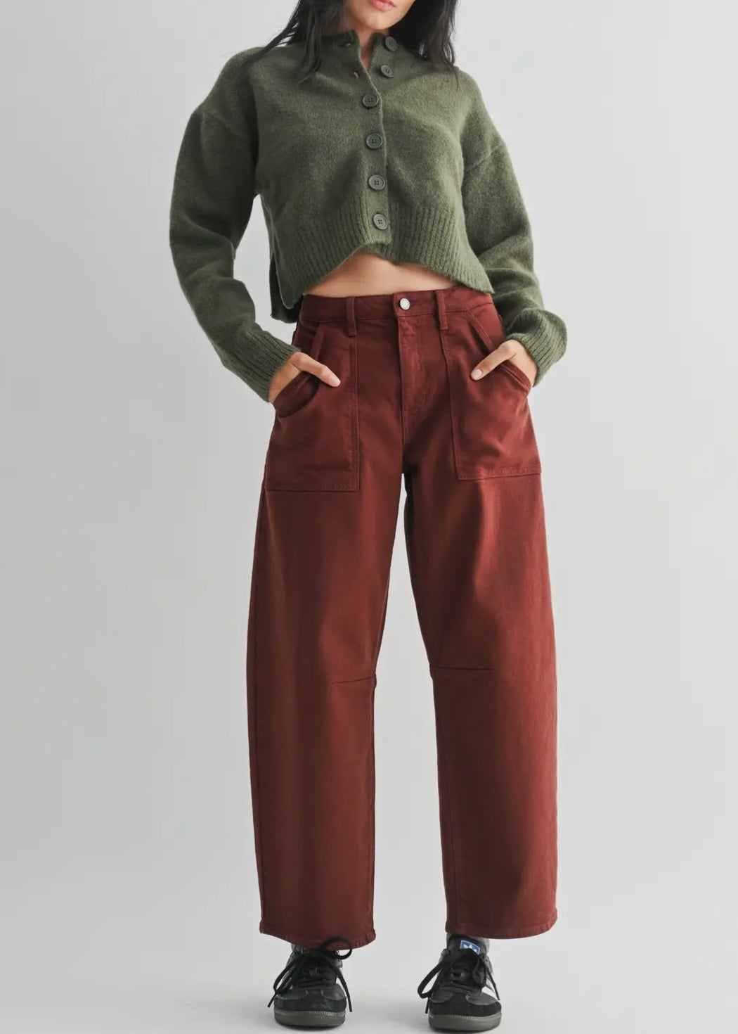 Utility Seamed Barrel Jean