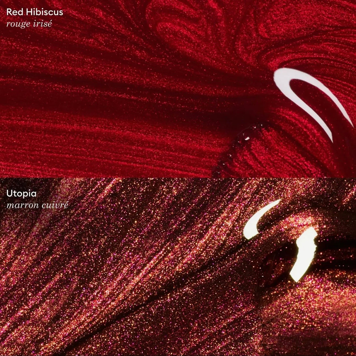 Red Hibiscus Green Flash Nail Polish