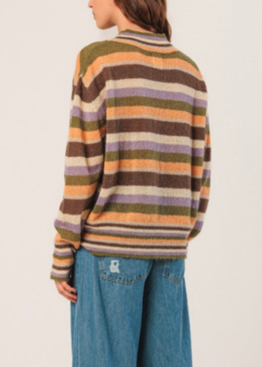 Striped Mockneck Sweater