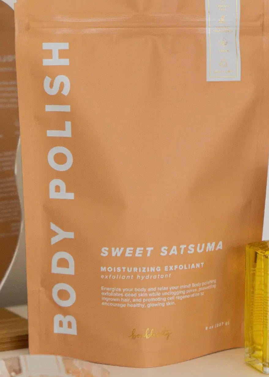 Sweet Satsuma Body Polish Scrub W/Gold Spoon