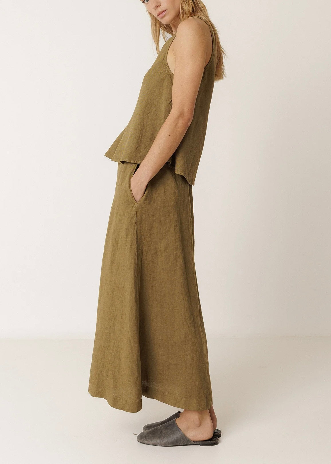 Long Linen Skirt