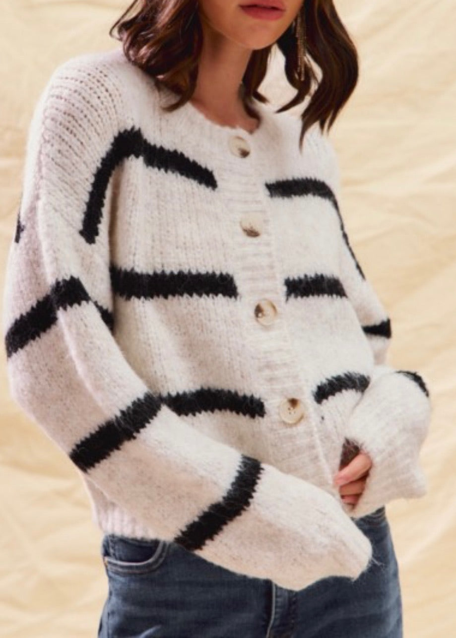 Relay Stripe Cardigan