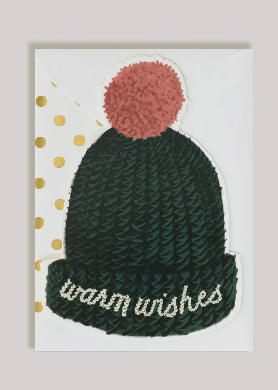 Beanie Die Cut Holiday Card