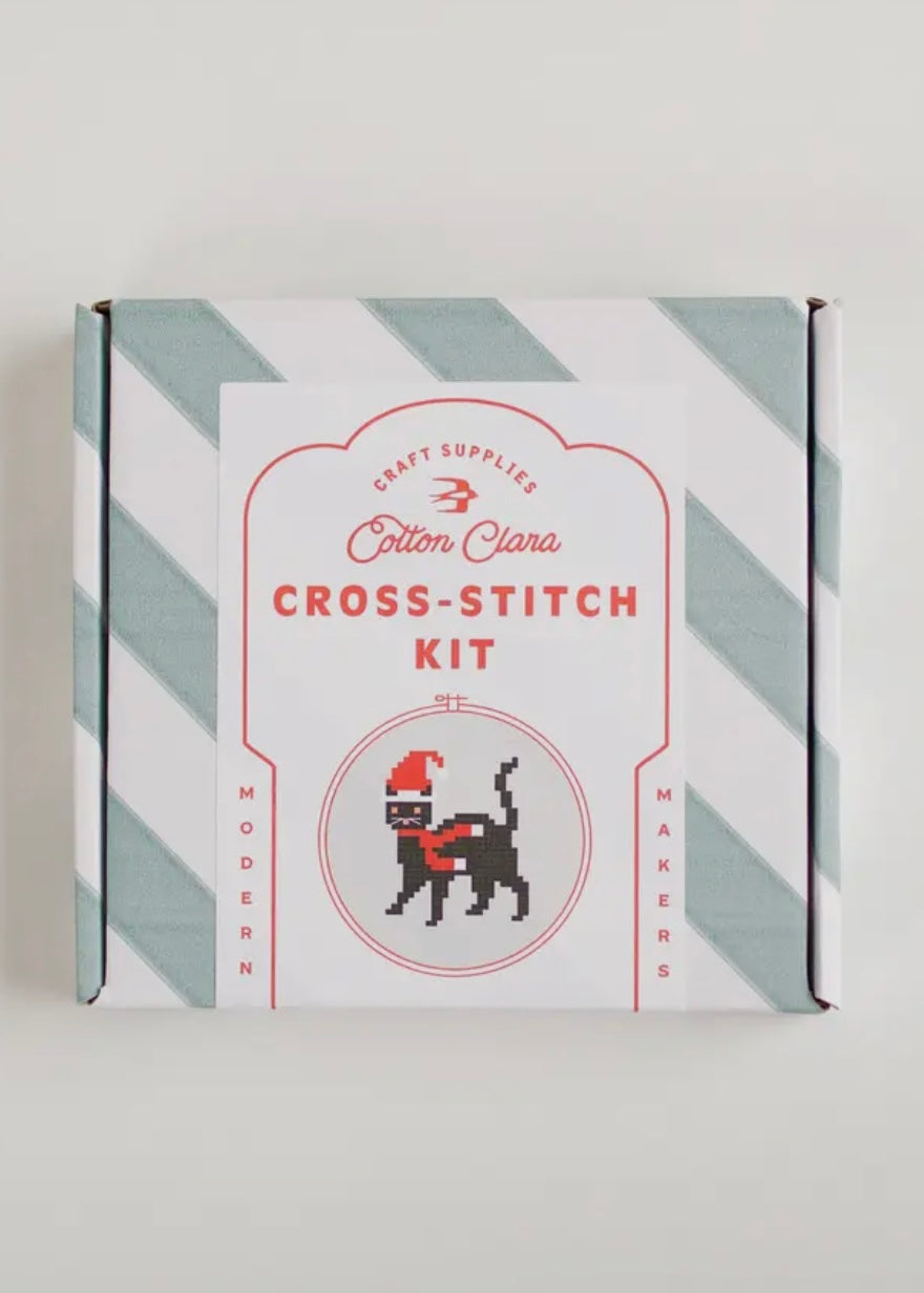 Christmas Cat Cross Stitch Kit