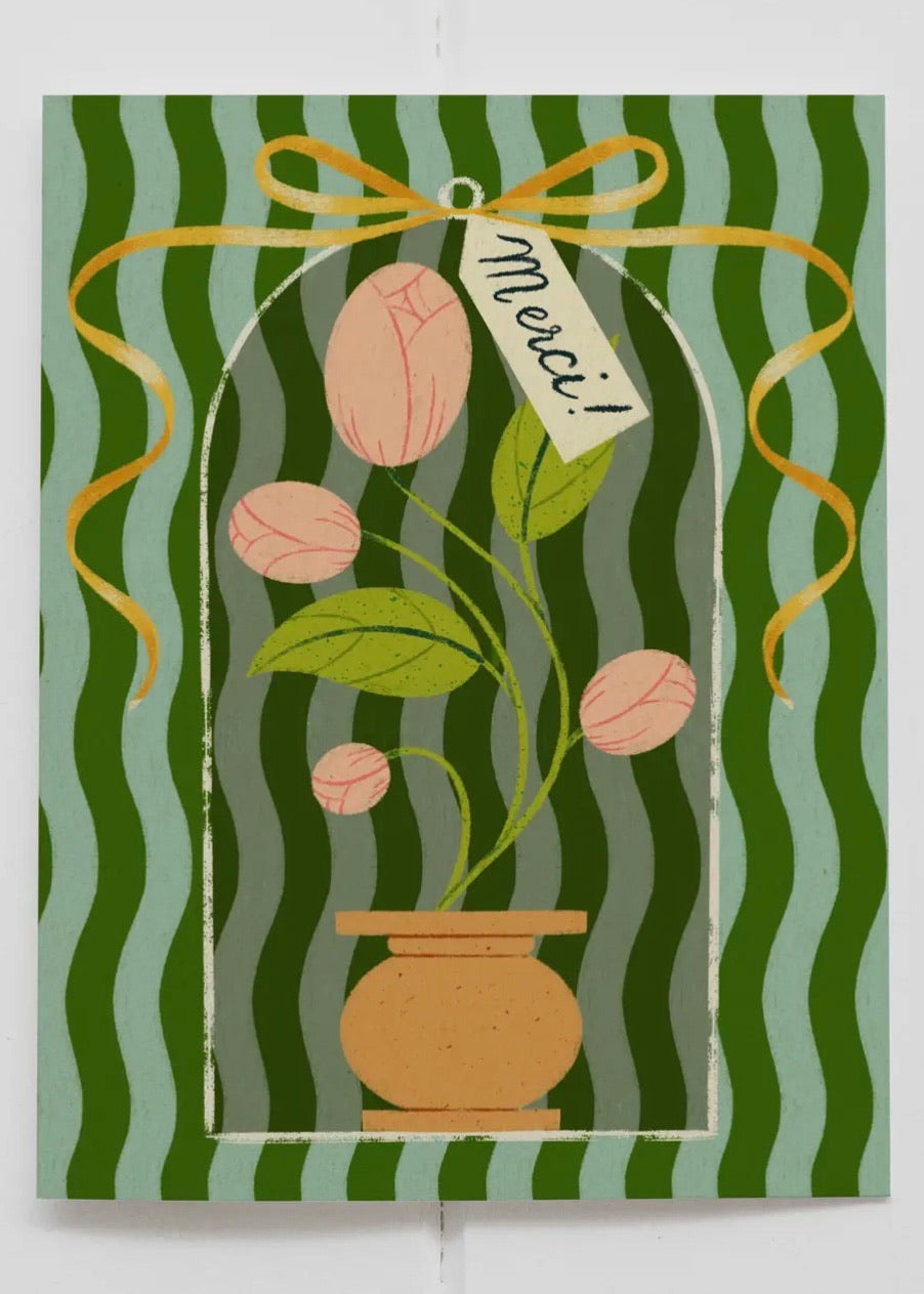 Merci Flower Card