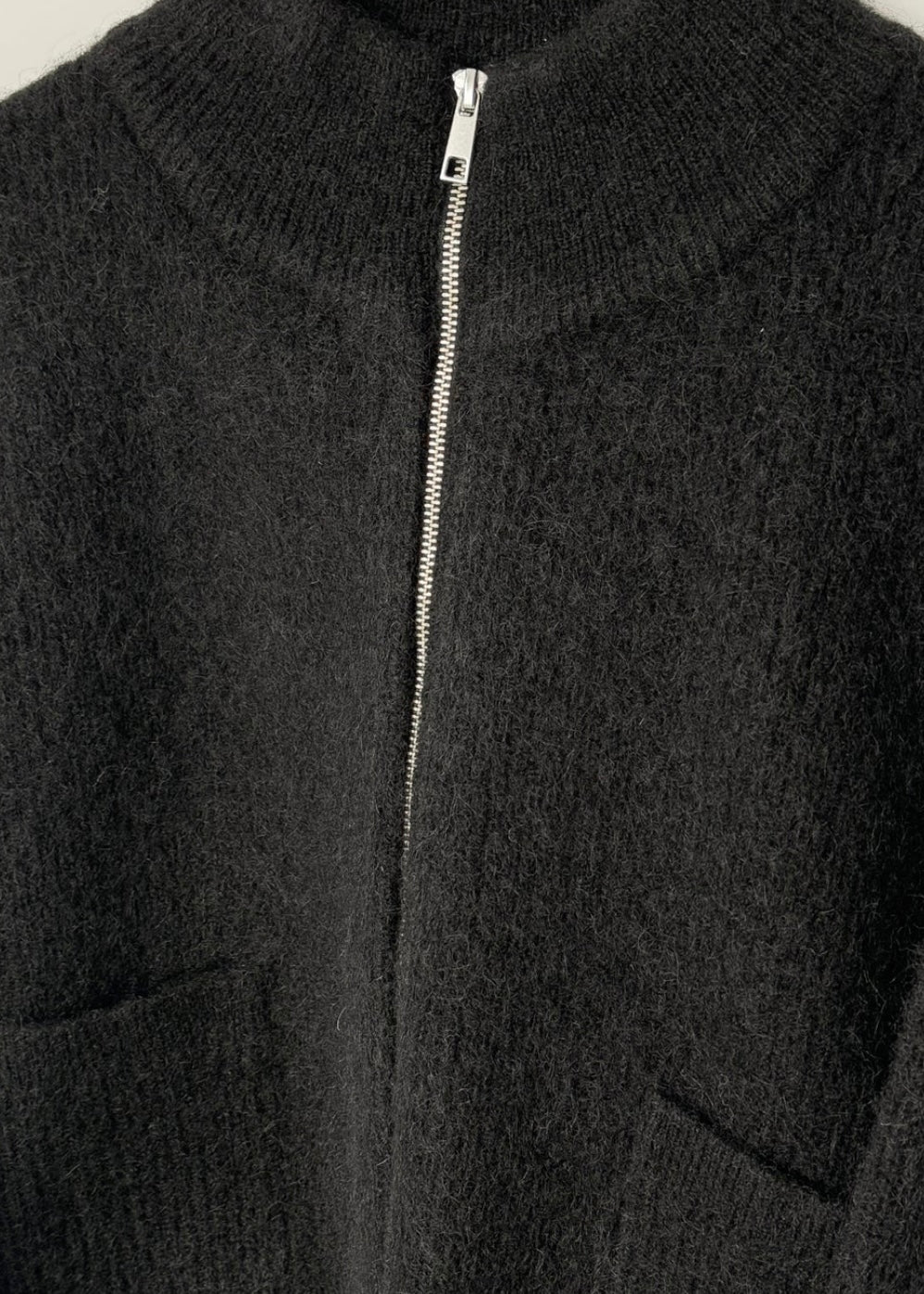 Alpaca Zip Front Jacket
