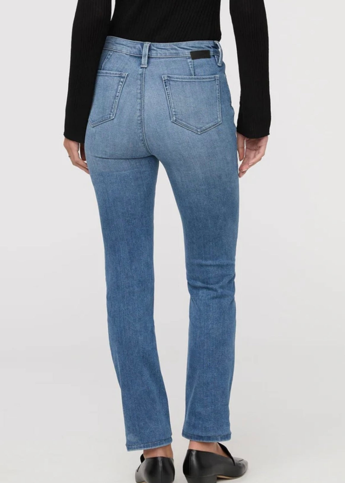 No Sweat Denim High Rise Slim Straight in London Fog