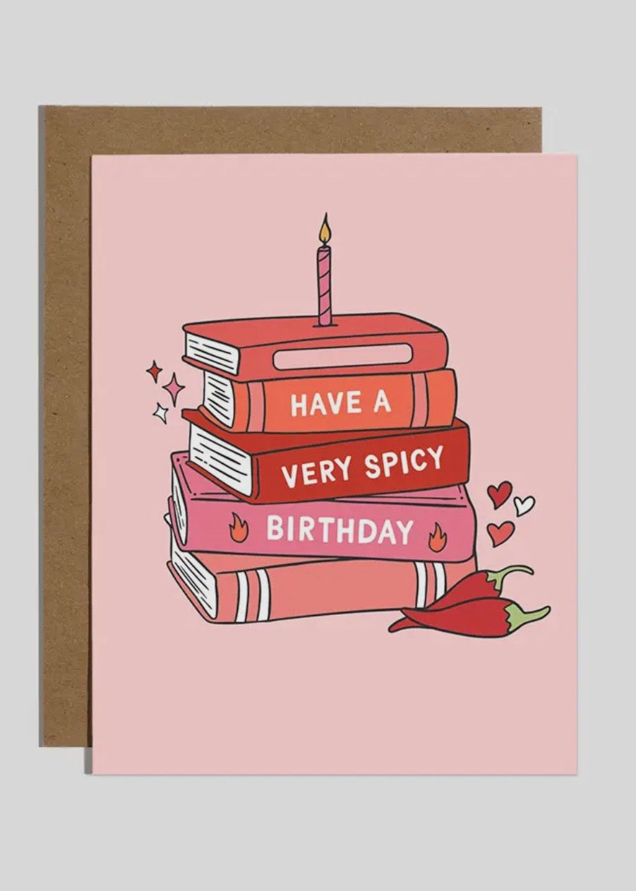 Have A Spicy Birthday Bookish Birthday Card