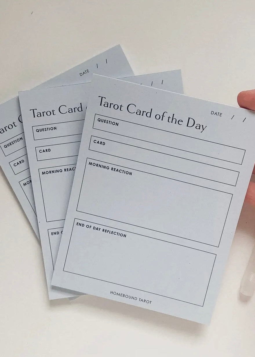 Daily Tarot Reading Pad | Morning To Evening Reflection