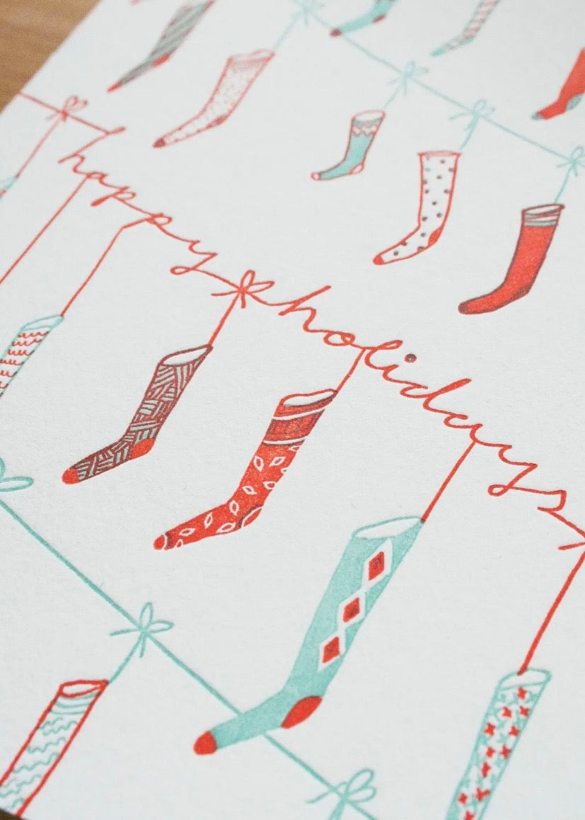 Stockings | Holiday | Letterpress Card
