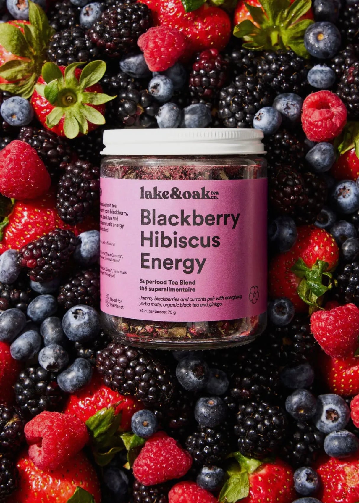 Blackberry Hibiscus Energy - Superfood Tea Blend