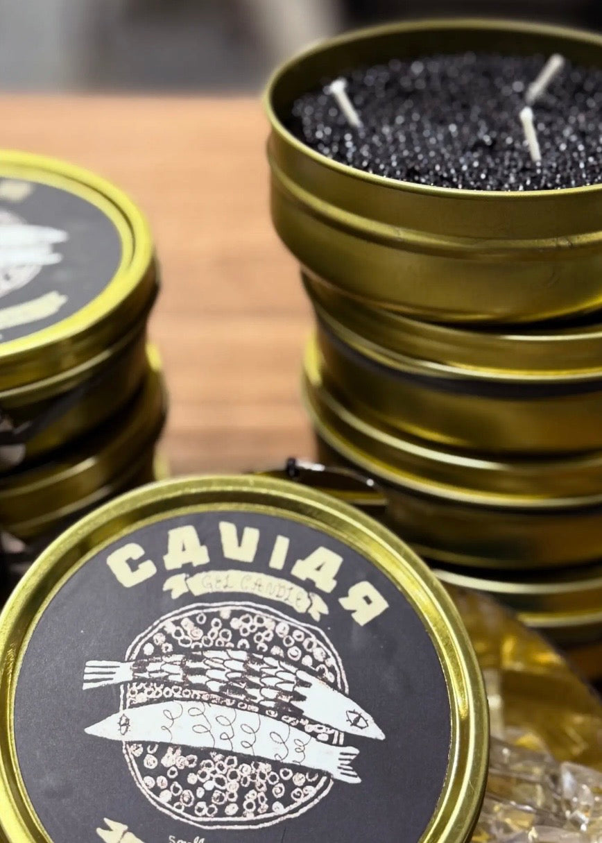 Caviar Candle Champagne Scented Tin
