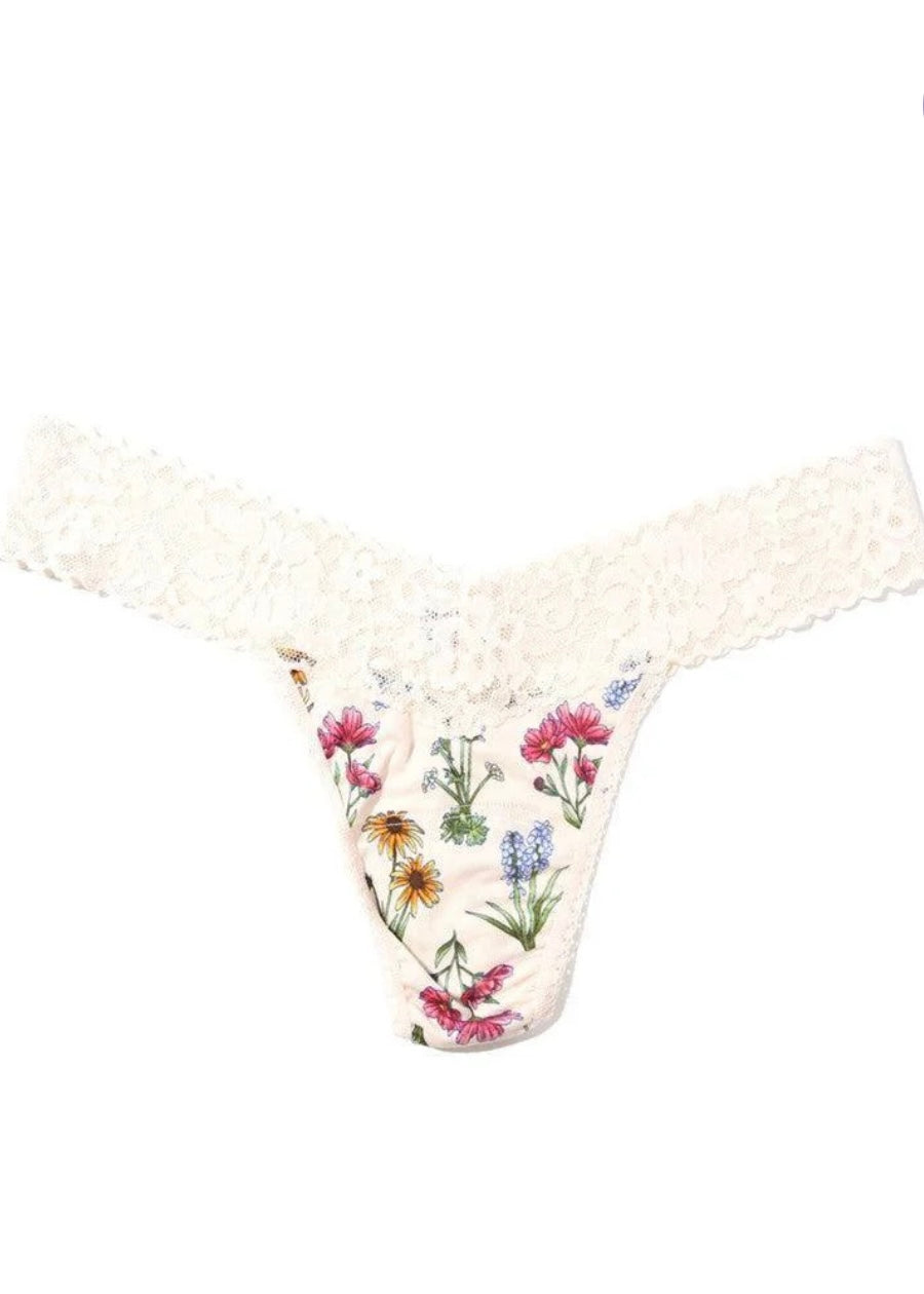 Signature Lace Printed Thong