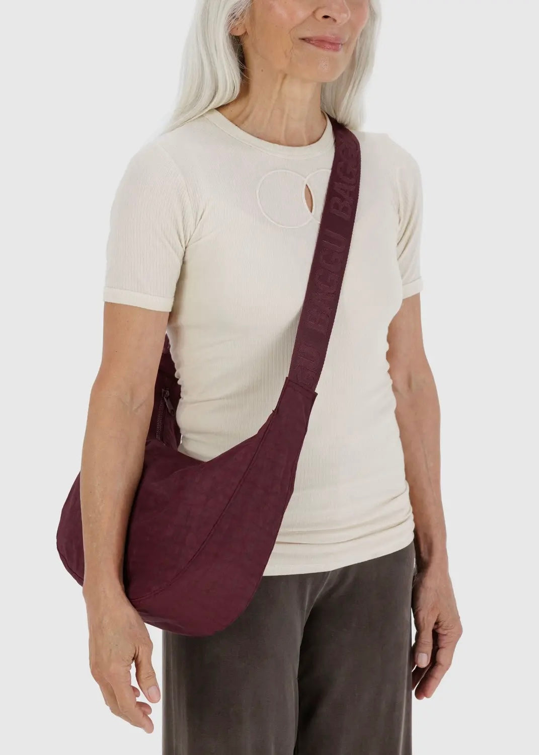 Medium Nylon Crescent Bag