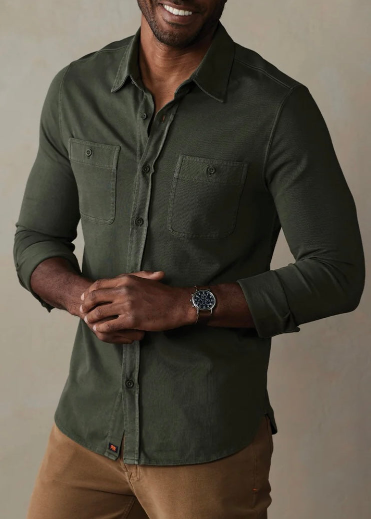 Lennox Jersey Button Up