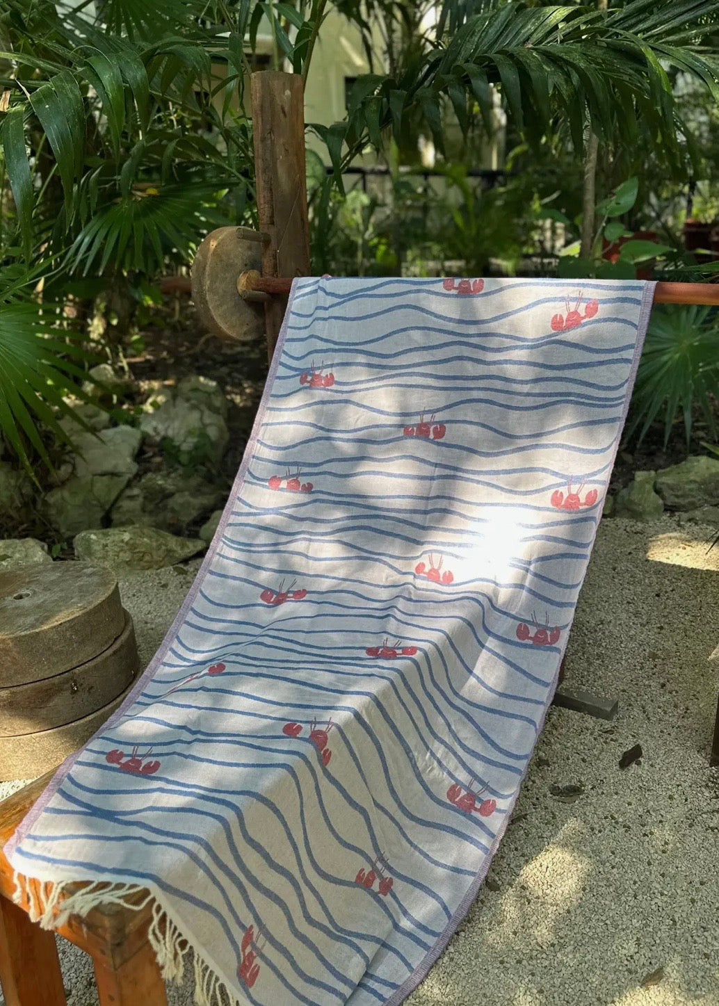 Lobster N' Waves Turkish Beach Towel