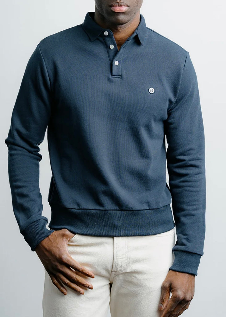 Long Sleeved Knit Polo