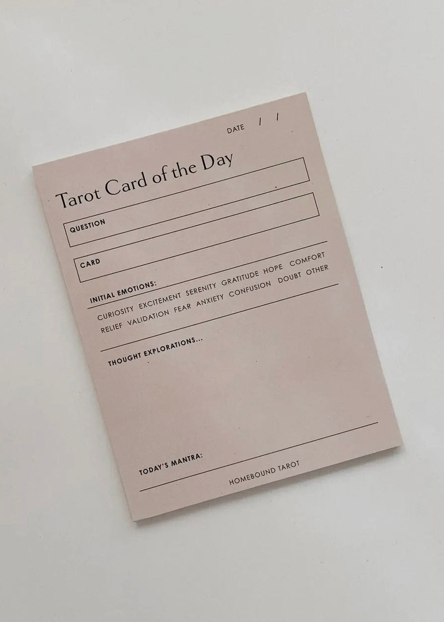 Daily Tarot Reading Pad | Emotions Check-in