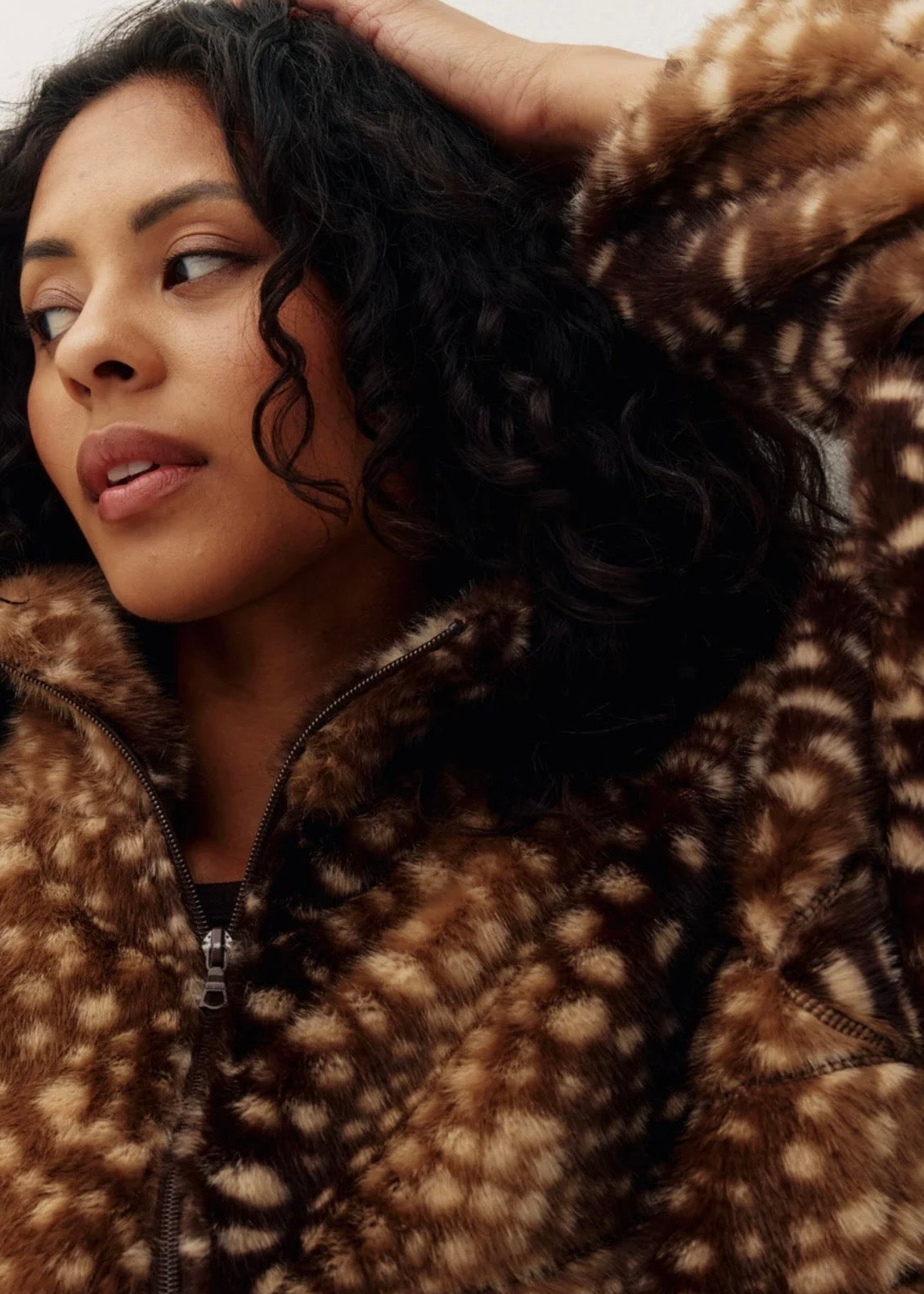 Tachette Faux Fur Zip Up