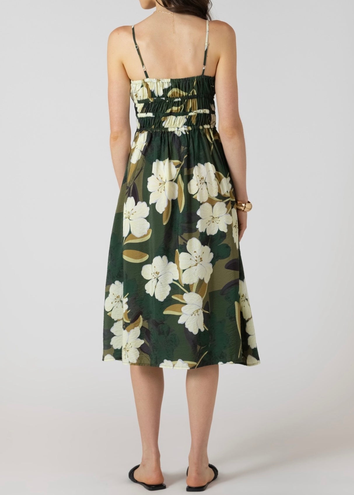 Palm Blossom Midi Dress