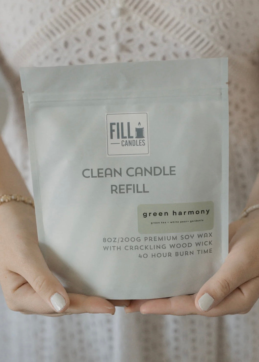 Green Harmony Candle Refill