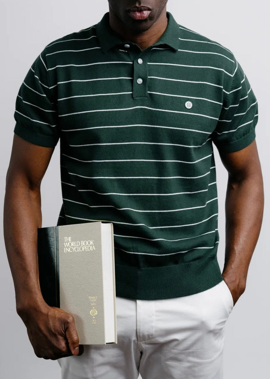 Striped Knit Polo