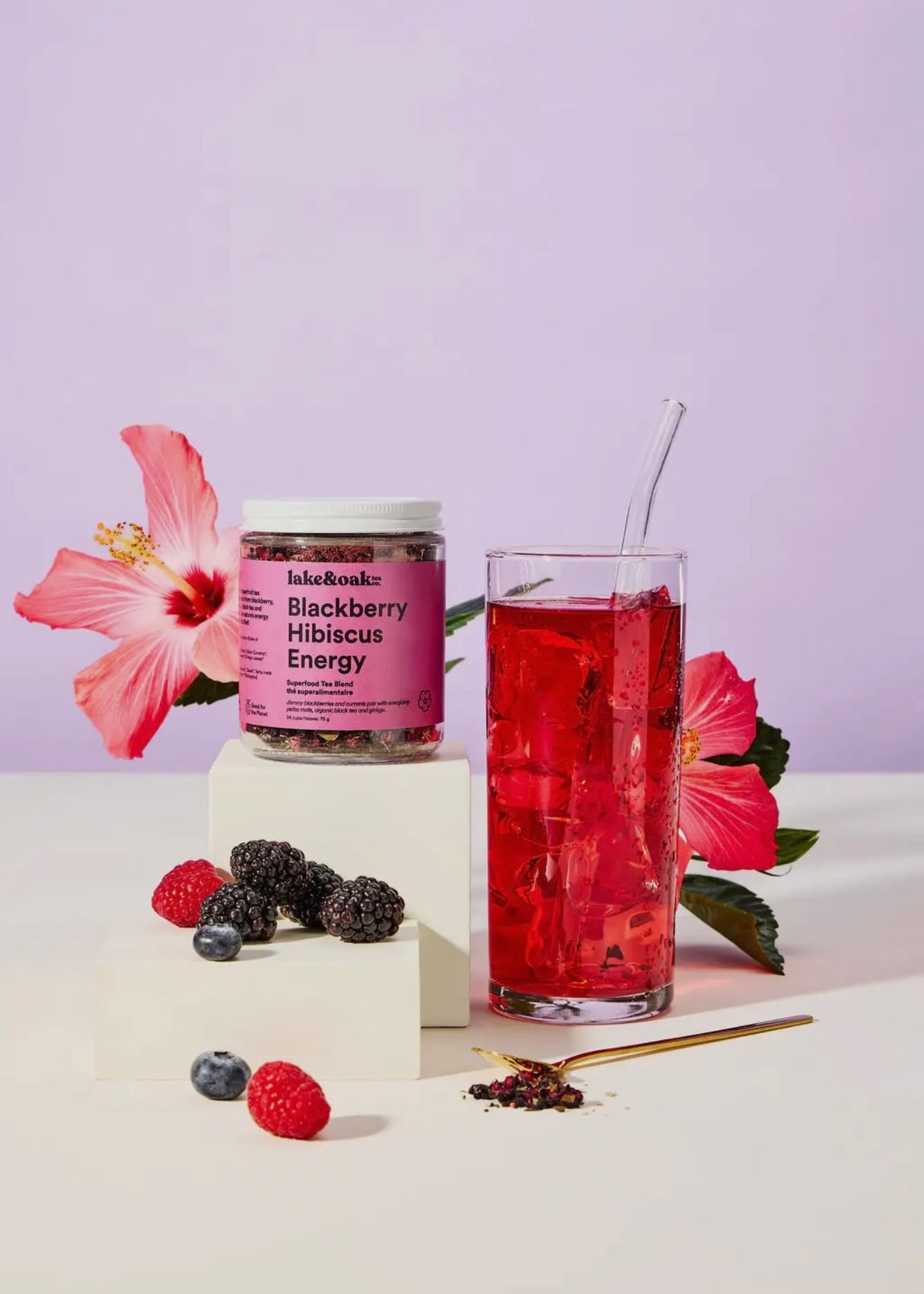 Blackberry Hibiscus Energy - Superfood Tea Blend