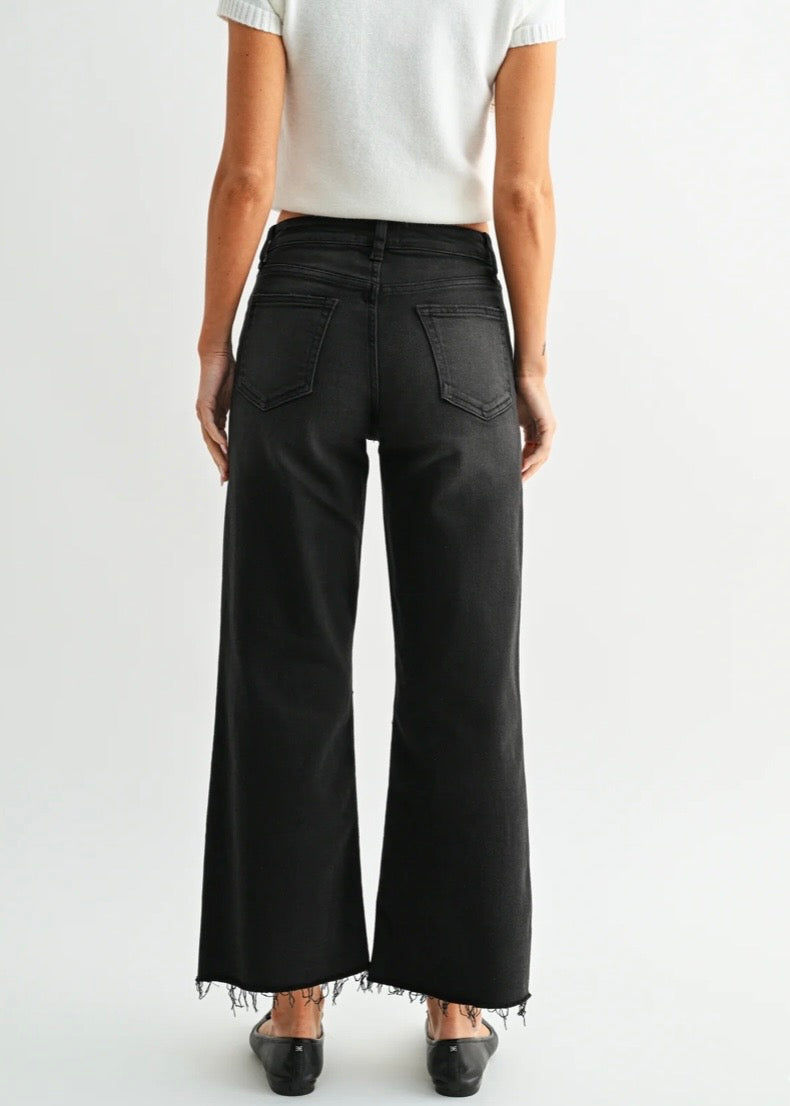 Slim Scissor Cut Wide Leg Jean
