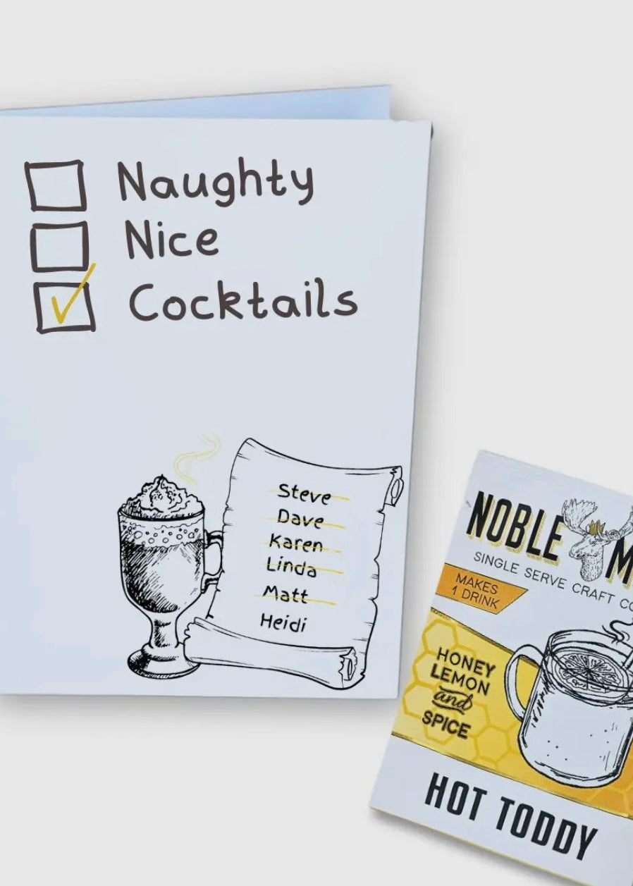 Naughty Nice Card + Hot Toddy