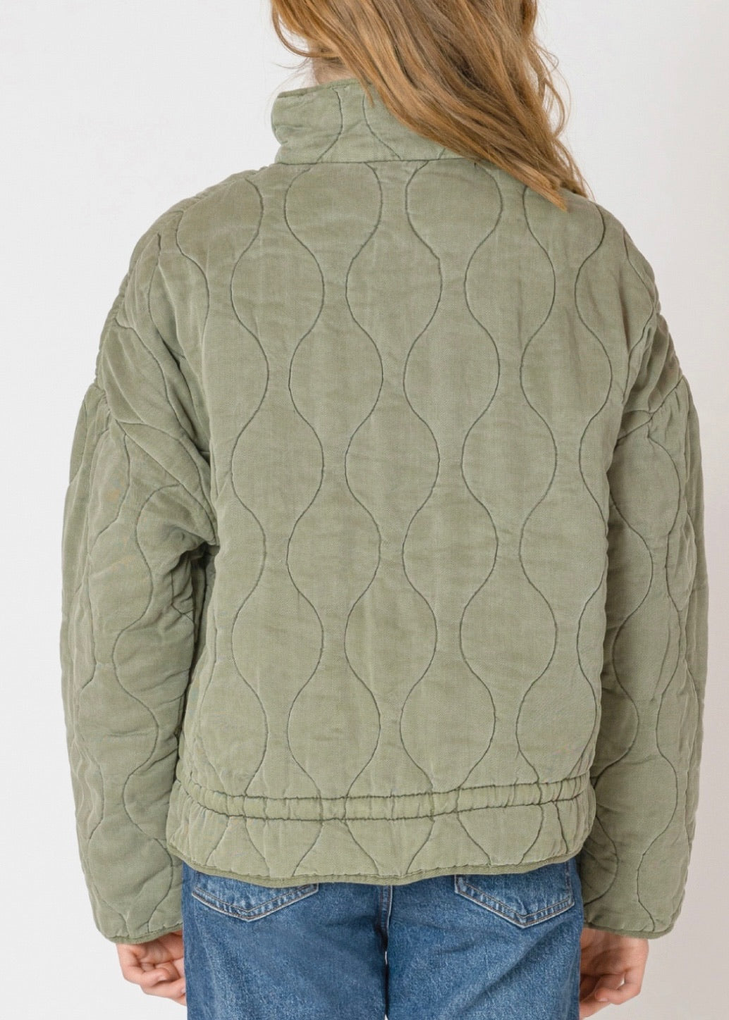 Drawstring Quilted Jacket