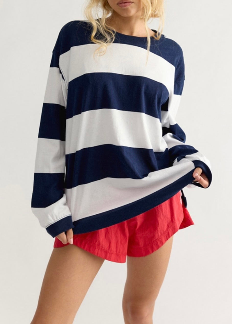 Stripe Hustle Layering Tee