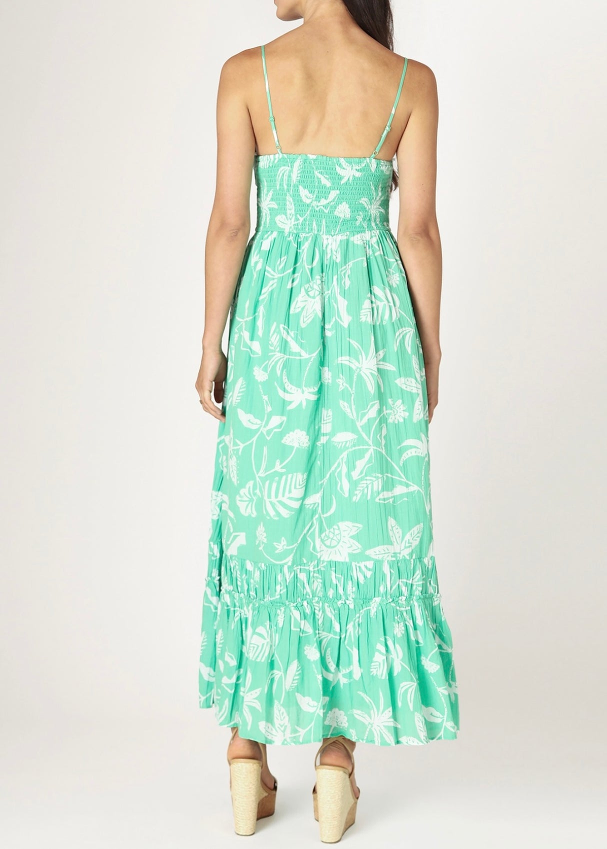 Corset Tiered Maxi Dress