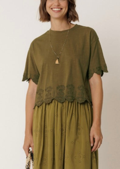 Lace Trim T-Shirt
