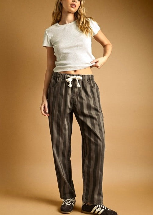 Shelby Wide Stripe Barrel Pants