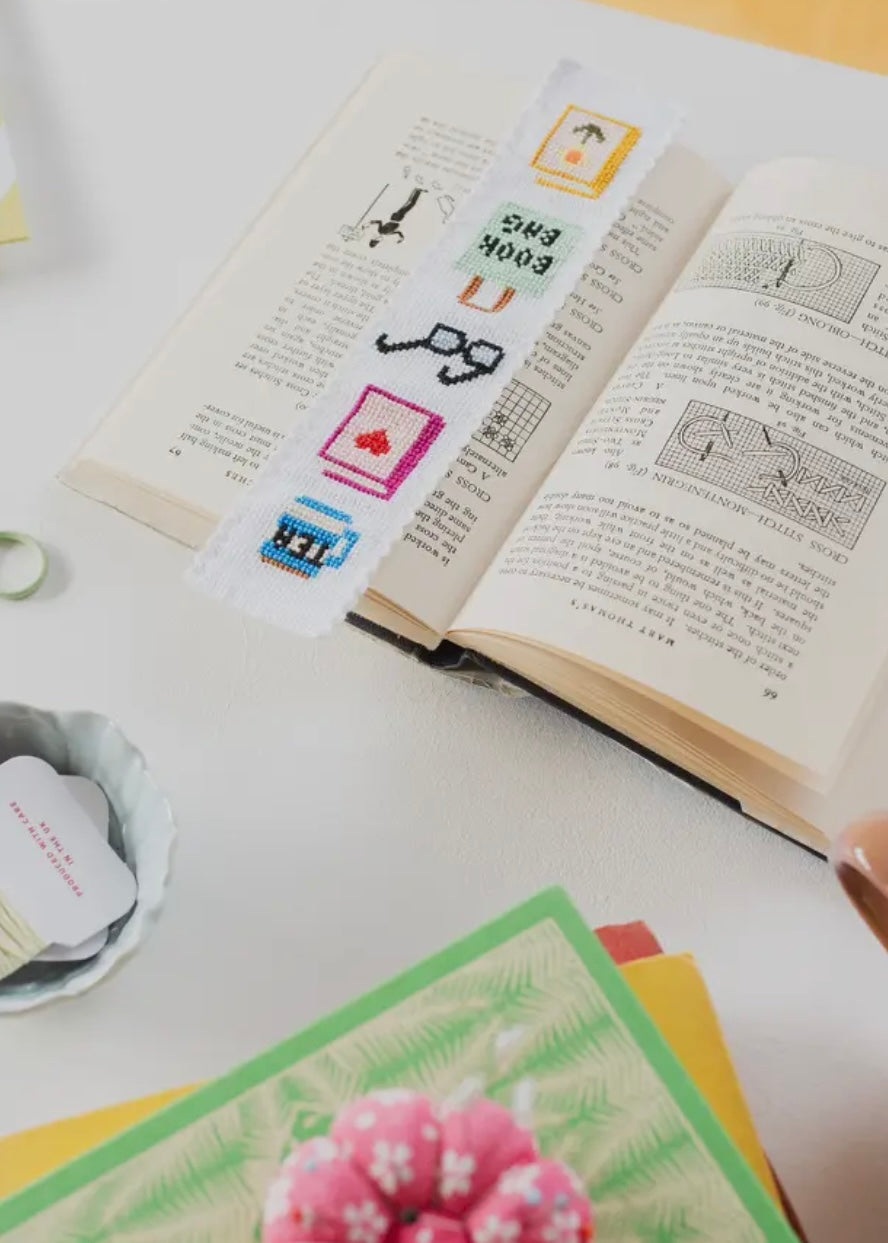 Bookish Counted Cross Stitch Bookmark Kit