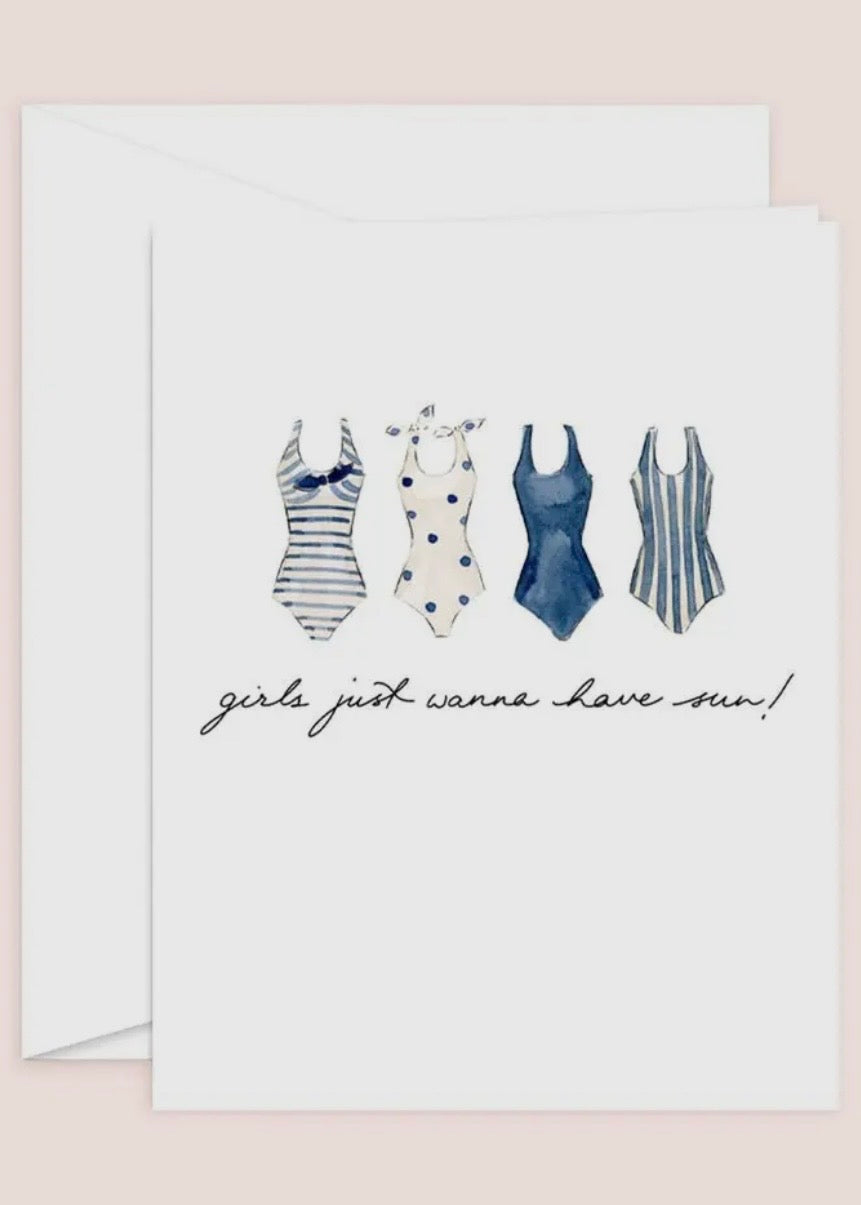 Girls Just Wanna Have Sun! Card