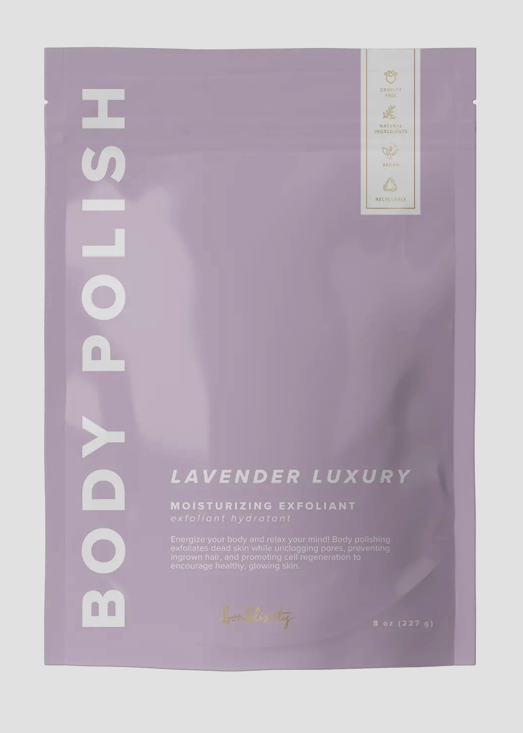 Lavender Body Polish Scrub w Gold Spoon