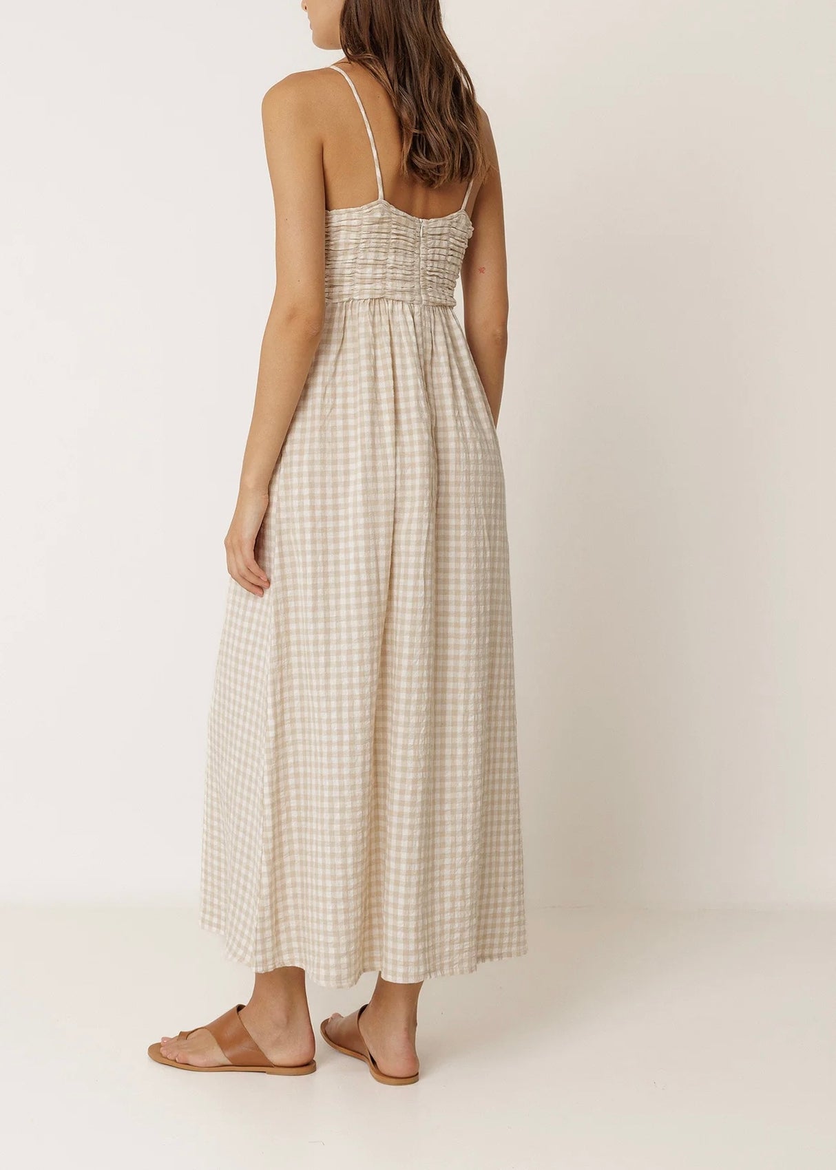 Strappy Gingham Dress