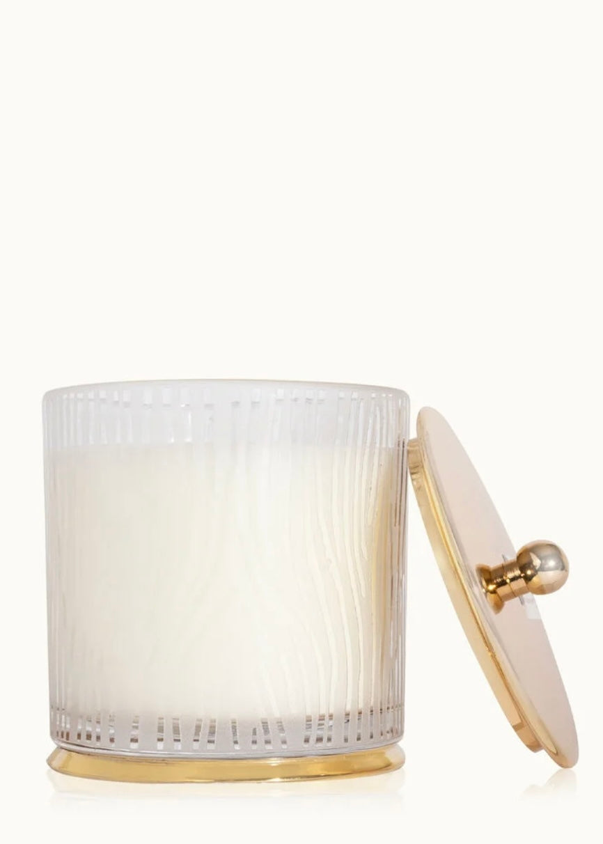 Frasier Fir Gilded Frosted Wood Grain Candle