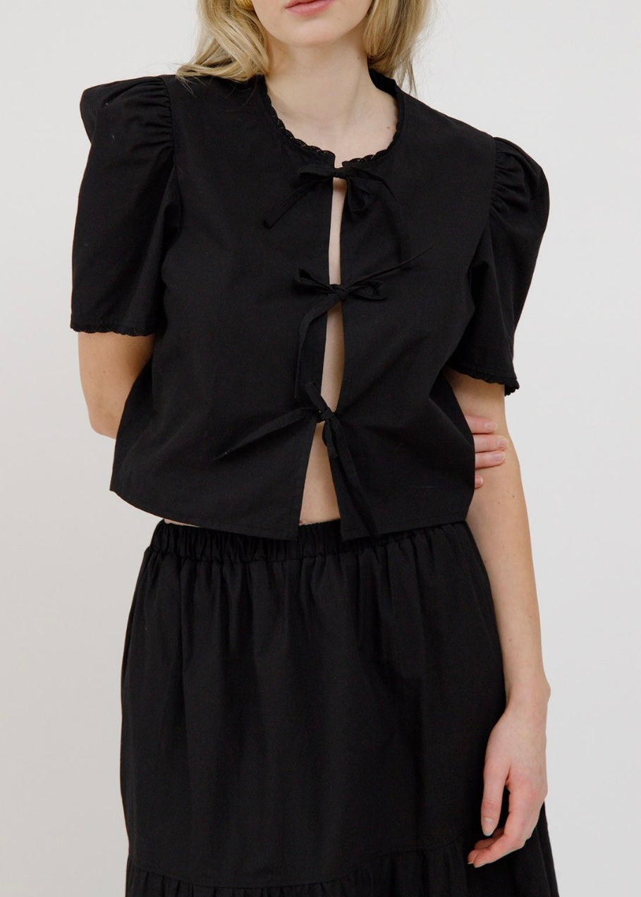 Poplin Tie Button Up